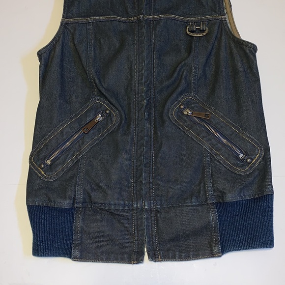 Diesel Dark Blue Denim Vest - Women’s Size Small - Picture 5 of 8